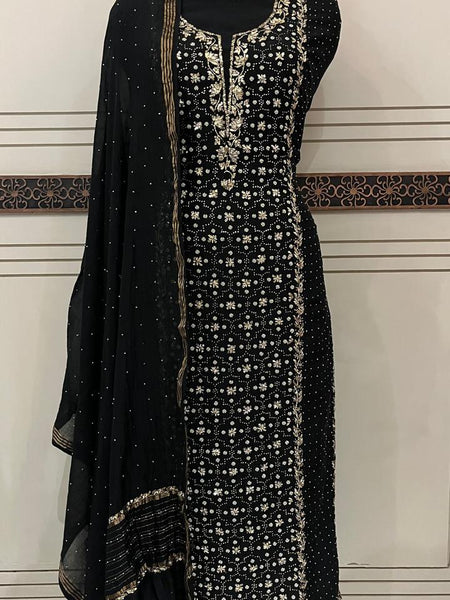 Pure Mul Chanderi Kurta Dupatta Set with Mukaish Pitta Work