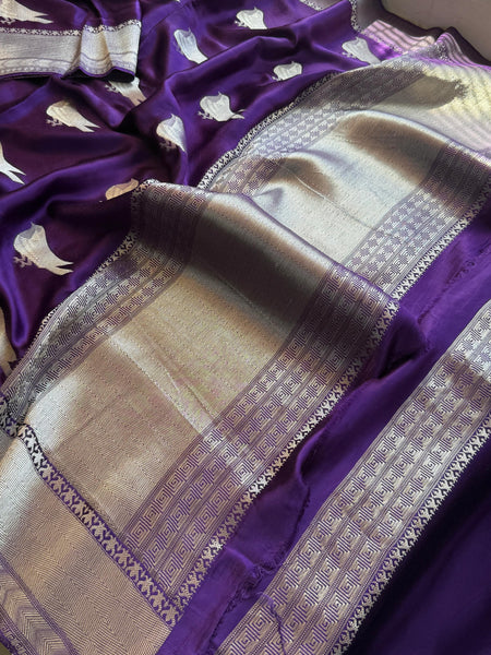 Kora Patola Silk Banarasi Saree with Zardozi & Gotapatti