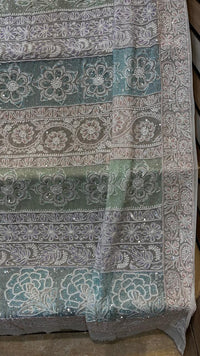 Luxury Pure Georgette Wedding Saree with Pearl & Sequin Work