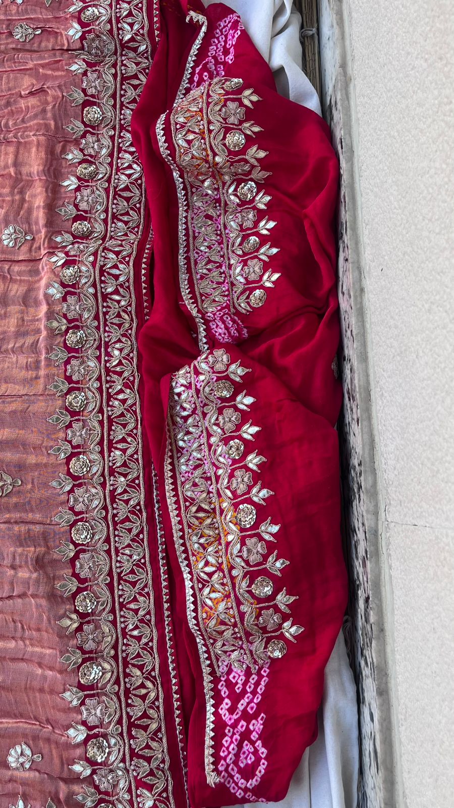 Zardozi Pearl And Gotta Patti On Pure Gajji Silk · 160 Artisan Hours of work · The Heirloom Edit