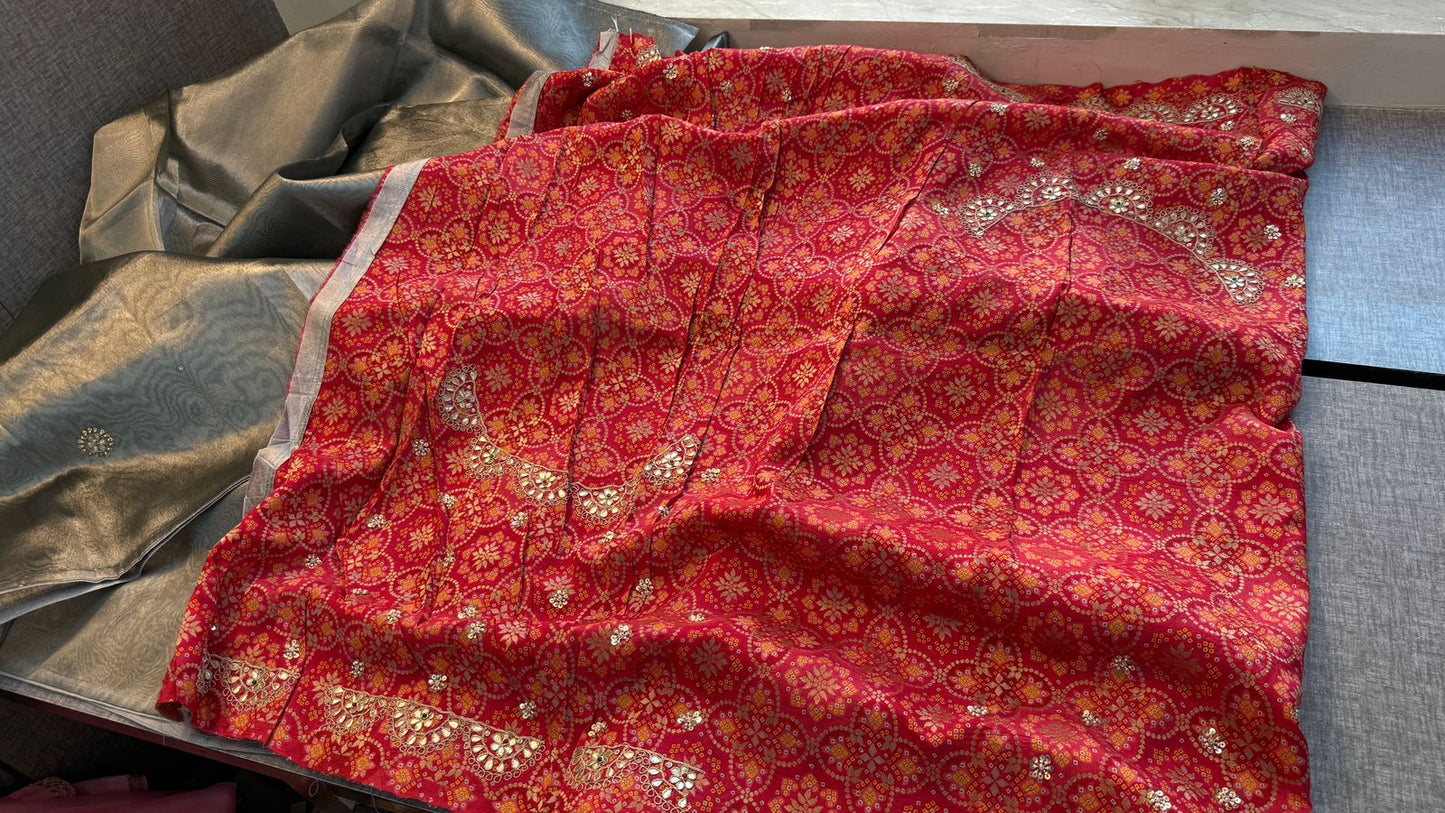 Gotta Patti And Zardozi On Pure Tissue Silk Banarasi · 56 Artisan Hours of work · The Royal Edit