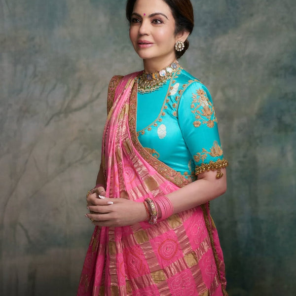 Nita Ambani Dazzles in Gharchola and Ancestral Jewelry