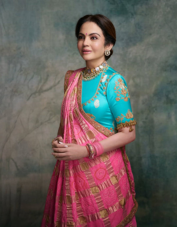 Nita Ambani Dazzles in Gharchola and Ancestral Jewelry