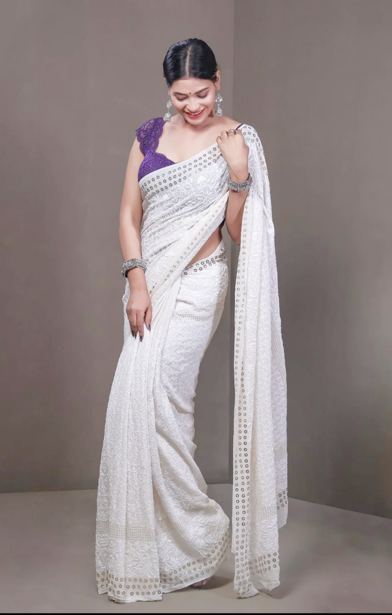 Dyable Yeable Chikankari
