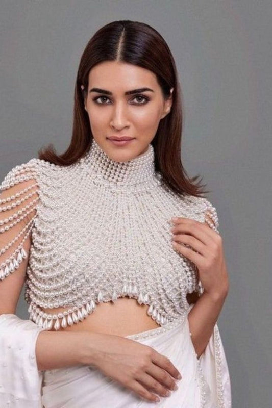 Ivory Pearl Work Blouse – The Celebrity Favorite