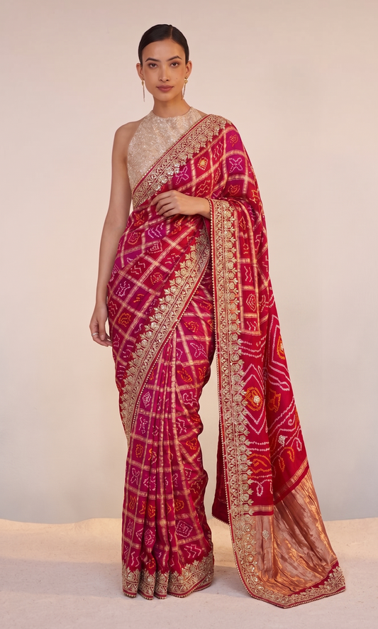 Zardozi Pearl And Gotta Patti On Pure Gajji Silk · 160 Artisan Hours of work · The Heirloom Edit