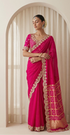 Zardozi And Gotta Patti On Pure Munga Silk Banarasi · 56 Artisan Hours of work · The Mehfil Edit