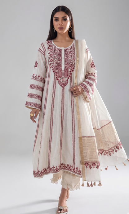 Chikankari And Sequins On Chanderi Silk · 36 Artisan Hours of work · The Begum Edit