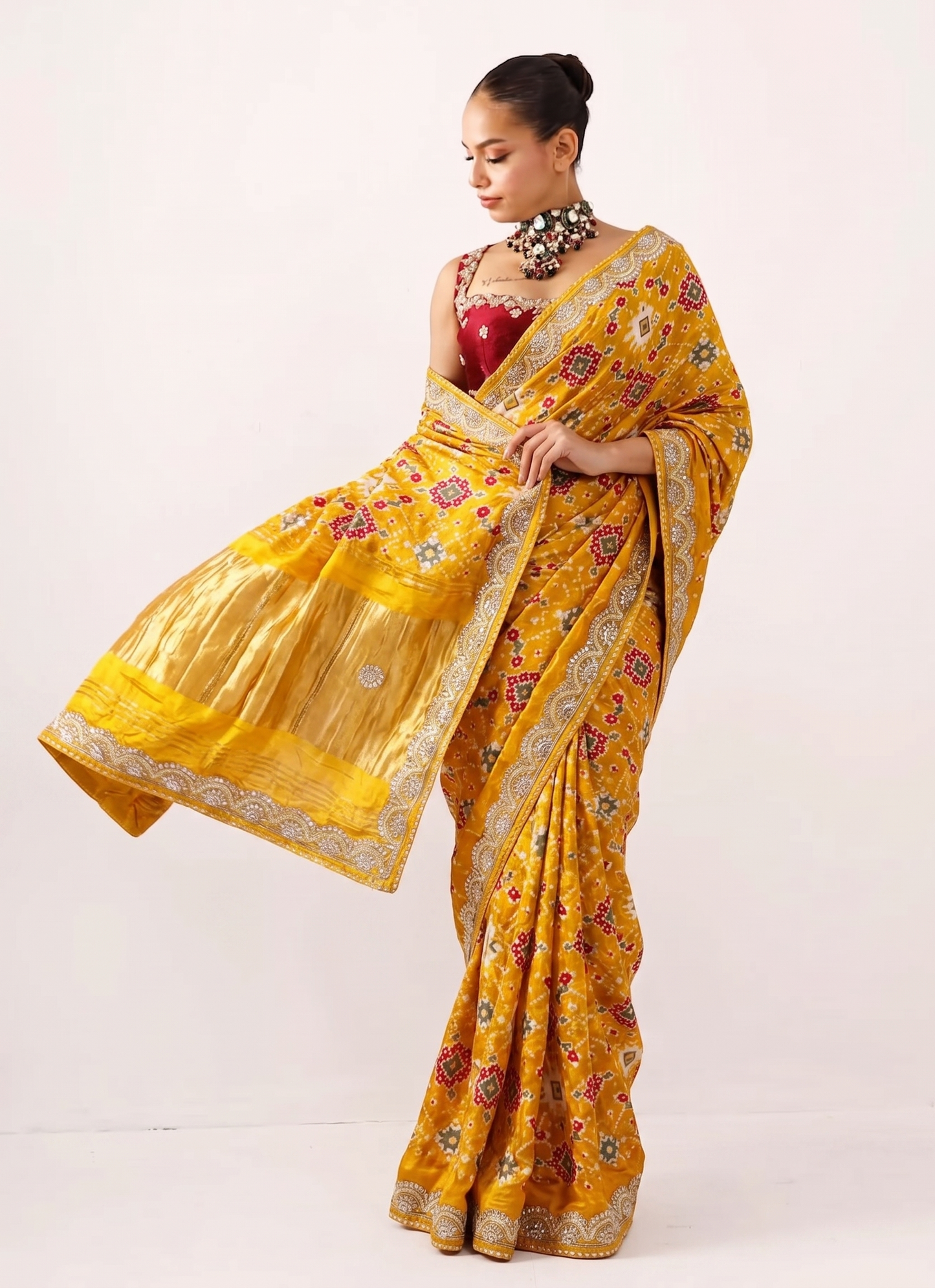 Kutdana Zardozi And Zarkan On Gajji Silk Lakdi Patta · 46 Artisan Hours of work · The Rangmahal Edit