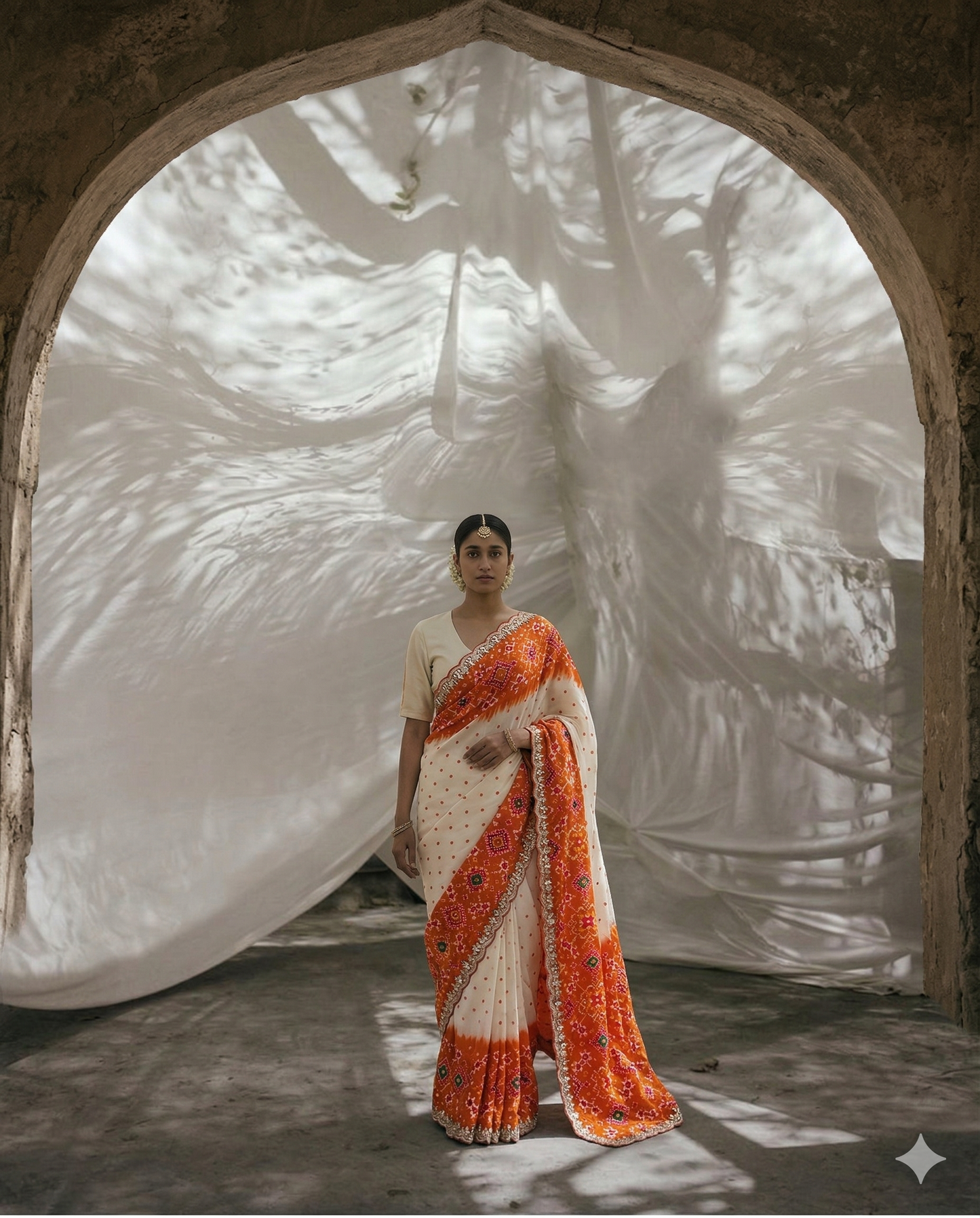 Zardozi And Pearl On Pure Munga Silk Patola · 48 Artisan Hours of work · The Noor Edit