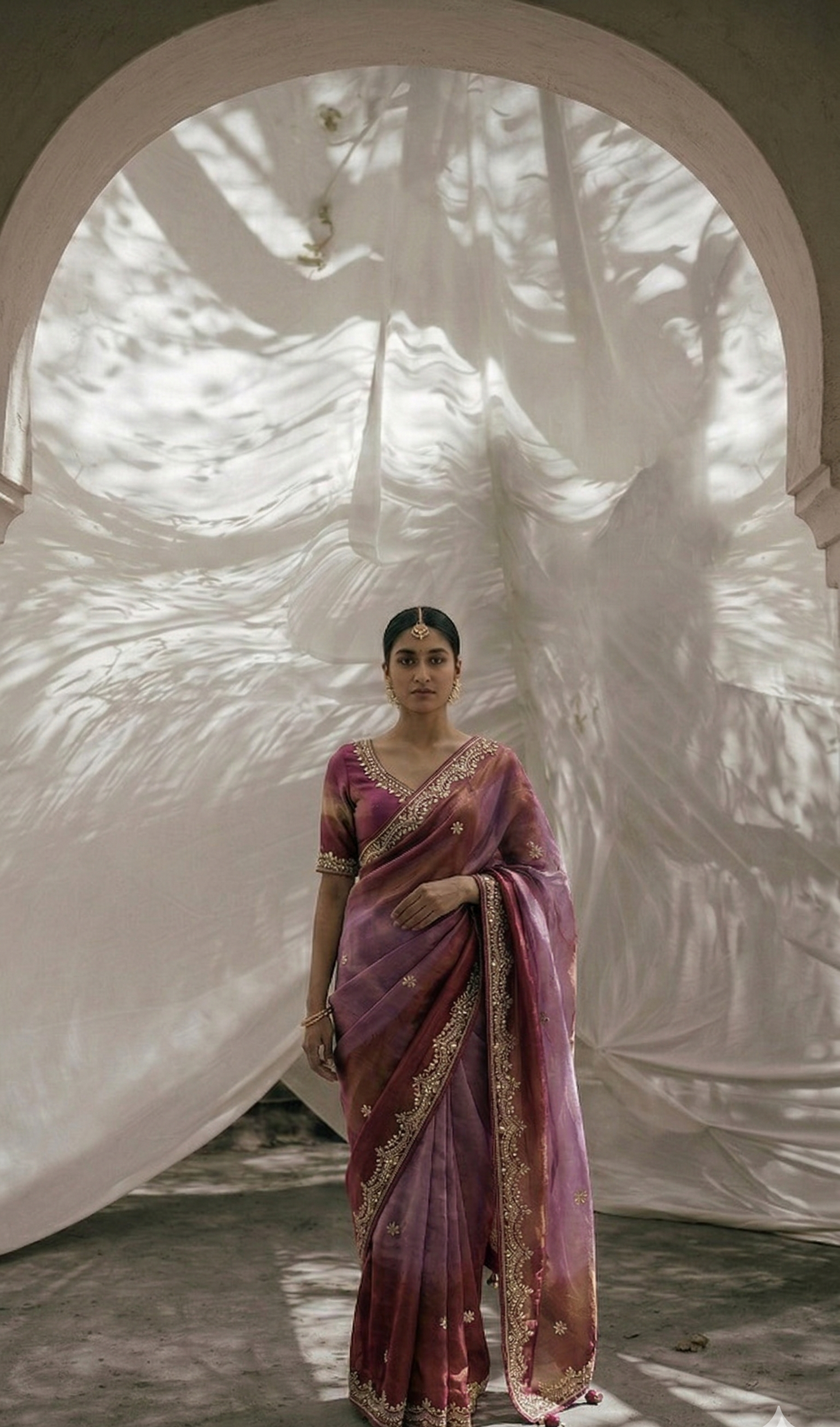 Zardozi Floral And Stone On Cosmo Munga Silk · 72 Artisan Hours of work · The Riwaayat Edit