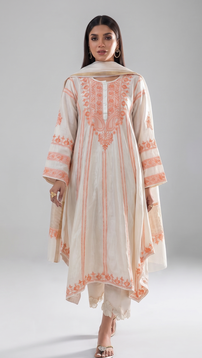 Chikankari And Sequins On Chanderi Silk · 36 Artisan Hours of work · The Begum Edit