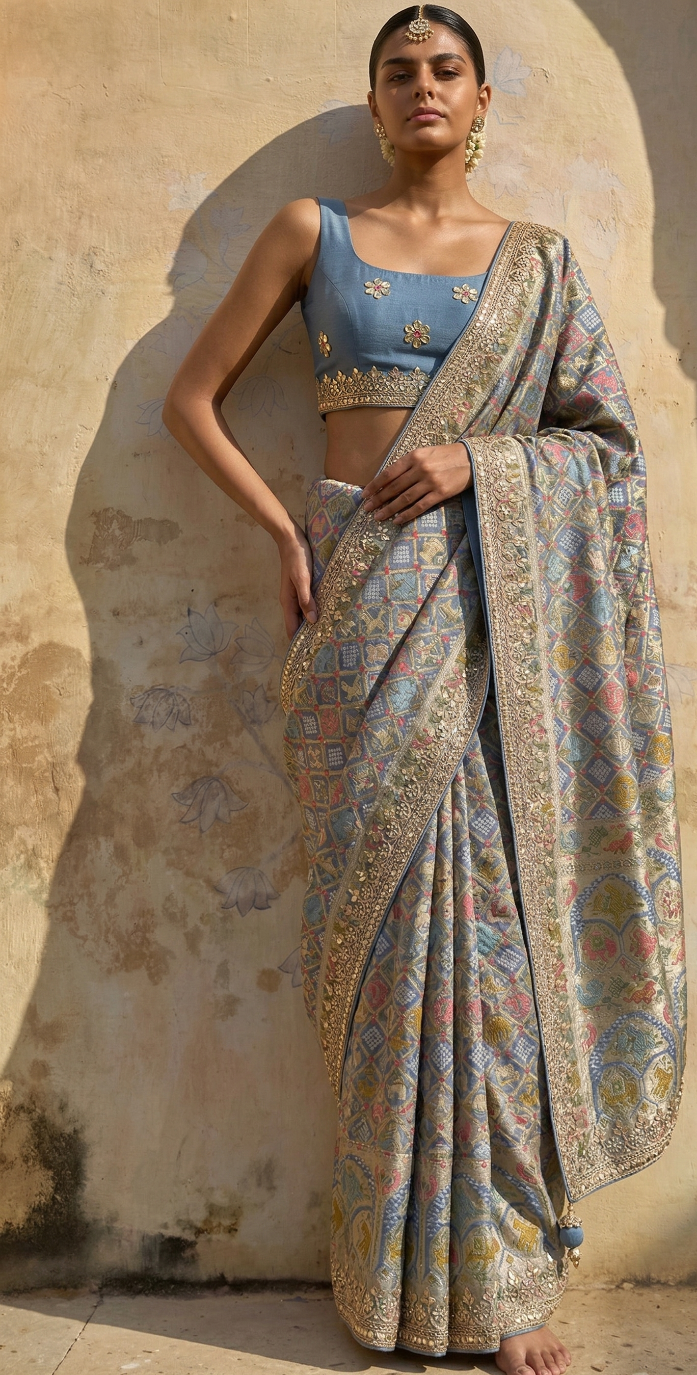 Zardozi And Gotta Patti On Crepe Georgette Banarasi · 56 Artisan Hours of work · The Virasat Edit