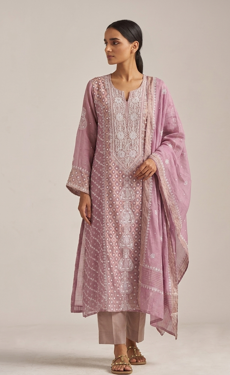 Pearl Sequins And Katdana On Mul Chanderi · 28 Artisan Hours of work · The Tehzeeb Edit