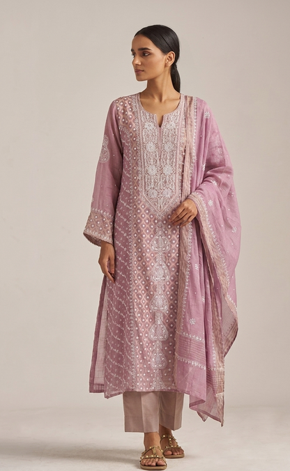Pearl Sequins And Katdana On Mul Chanderi · 28 Artisan Hours of work · The Tehzeeb Edit