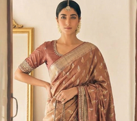 Elegant Tissue Silk Banarasi Saree With Handcrafted Zardozi Gotapatti Pearl Border Detailing