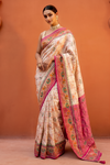 Kutdana And Pearl On Munga Silk Banarasi · 40 Artisan Hours of work · The Riwaayat Edit