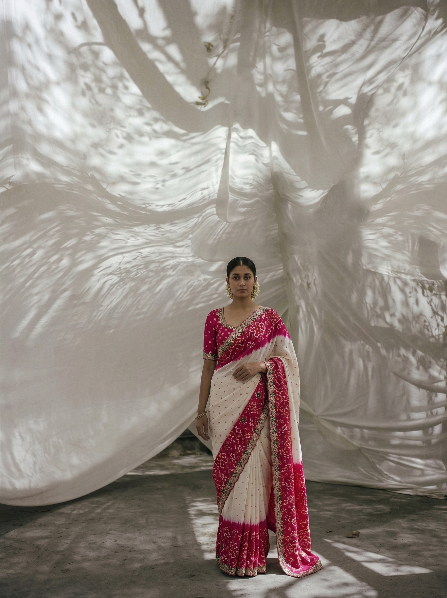 Zardozi And Pearl On Pure Munga Silk Patola · 48 Artisan Hours of work · The Noor Edit