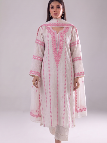 Elegant Pure Mul Chanderi Kurta Dupatta Set With Sequin And Katdana Work
