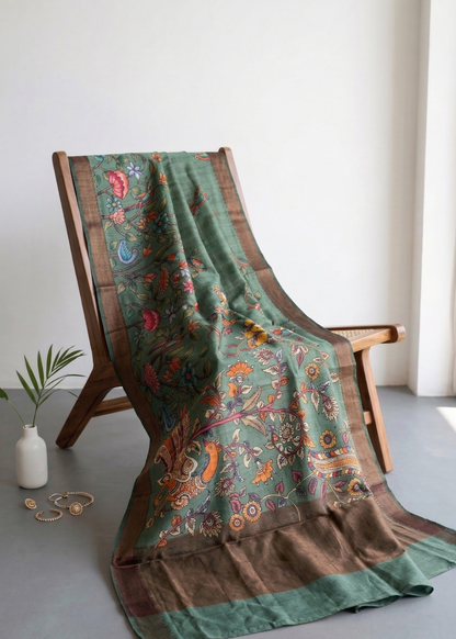 Digital Floral Print On Crepe Silk · 12 Artisan Hours of work · The Nazakat Edit