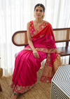 Zardozi And Kasab On Gajji Silk Banarasi · 48 Artisan Hours of work · The Mehfil Edit