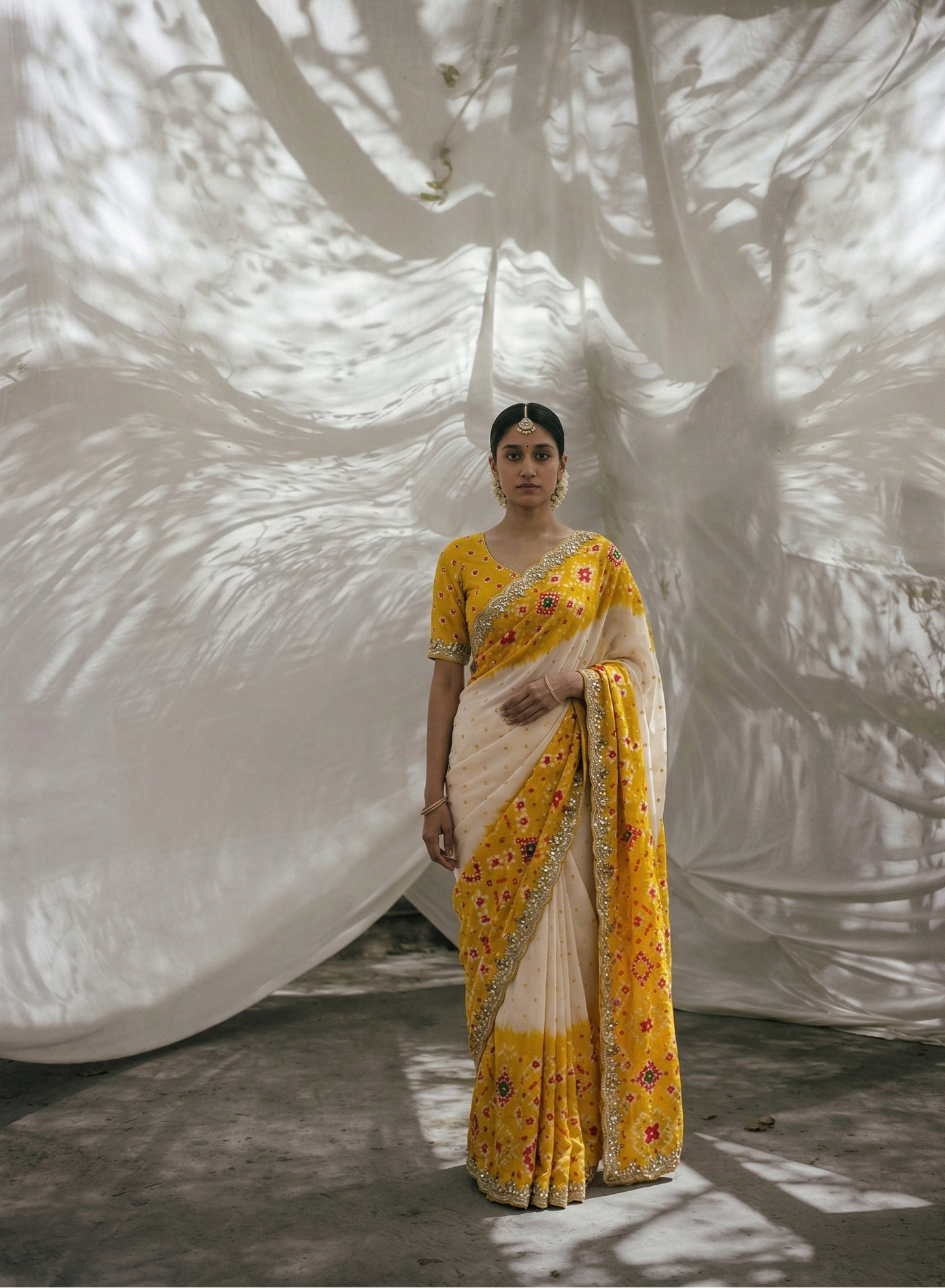 Zardozi And Pearl On Pure Munga Silk Patola · 48 Artisan Hours of work · The Noor Edit