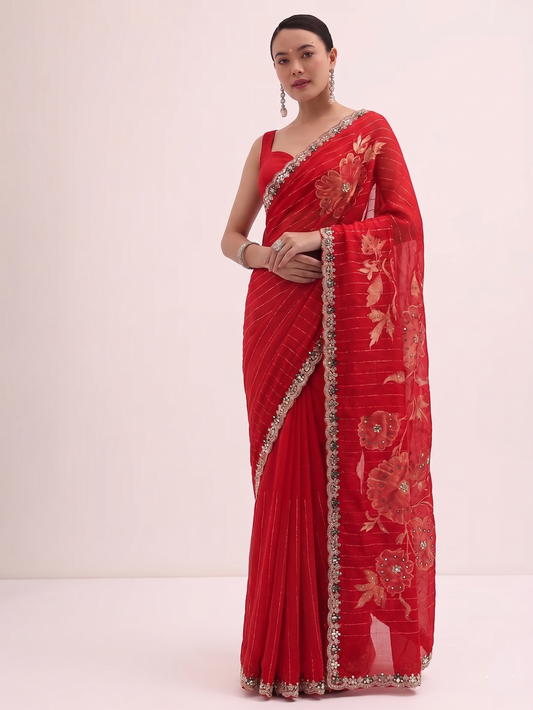 Resham Zardozi And Kutdana On Munga Silk Banarasi · 48 Artisan Hours of work · The Virasat Edit