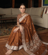 Zardozi Floral Border On Soft Tissue Banarasi Silk · 52 Artisan Hours of work · The Jashn Edit
