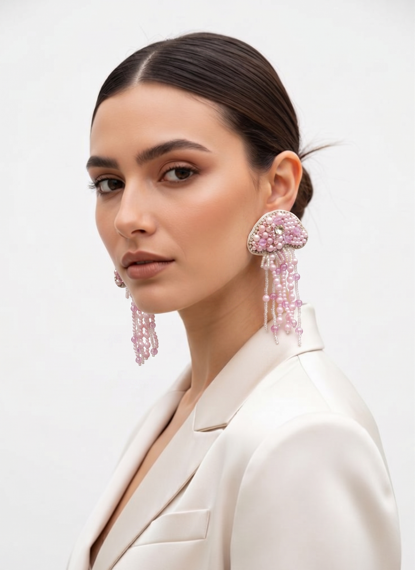 Jelly-Belly Lavender Jelly-Fish Earings