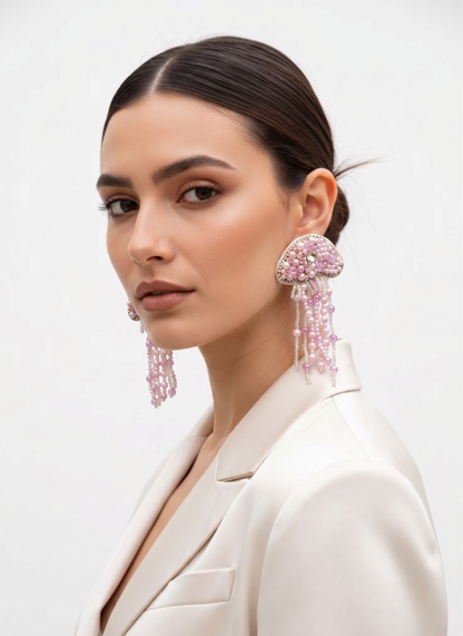 Jelly-Belly Lavender Jelly-Fish Earings