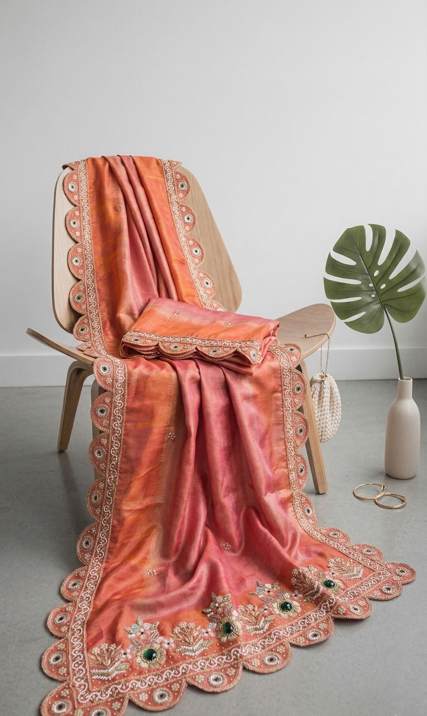 Zardozi And Stone On Tissue Cosmo Munga Silk · 68 Artisan Hours of work · The Shringar Edit