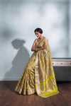 Multi-Thread Embroidery On Tissue Silk Banarasi · 18 Artisan Hours of work · The Rangriti Edit