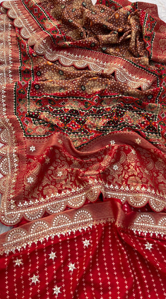 Pure Munga Silk Banarasi Weaving Saree