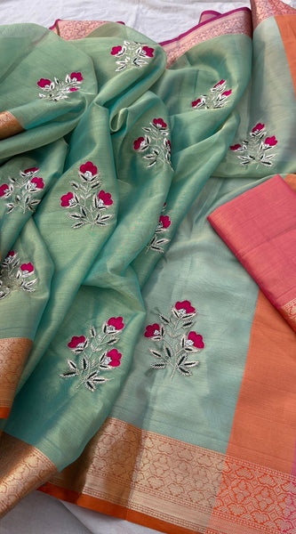 Pure Tissue Silk Banarasi Weaving Saree