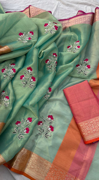 Pure Tissue Silk Banarasi Weaving Saree