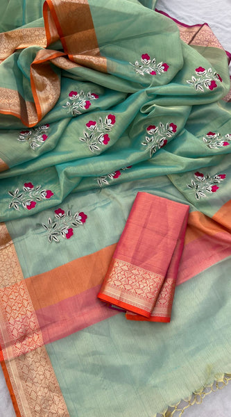 Pure Tissue Silk Banarasi Weaving Saree