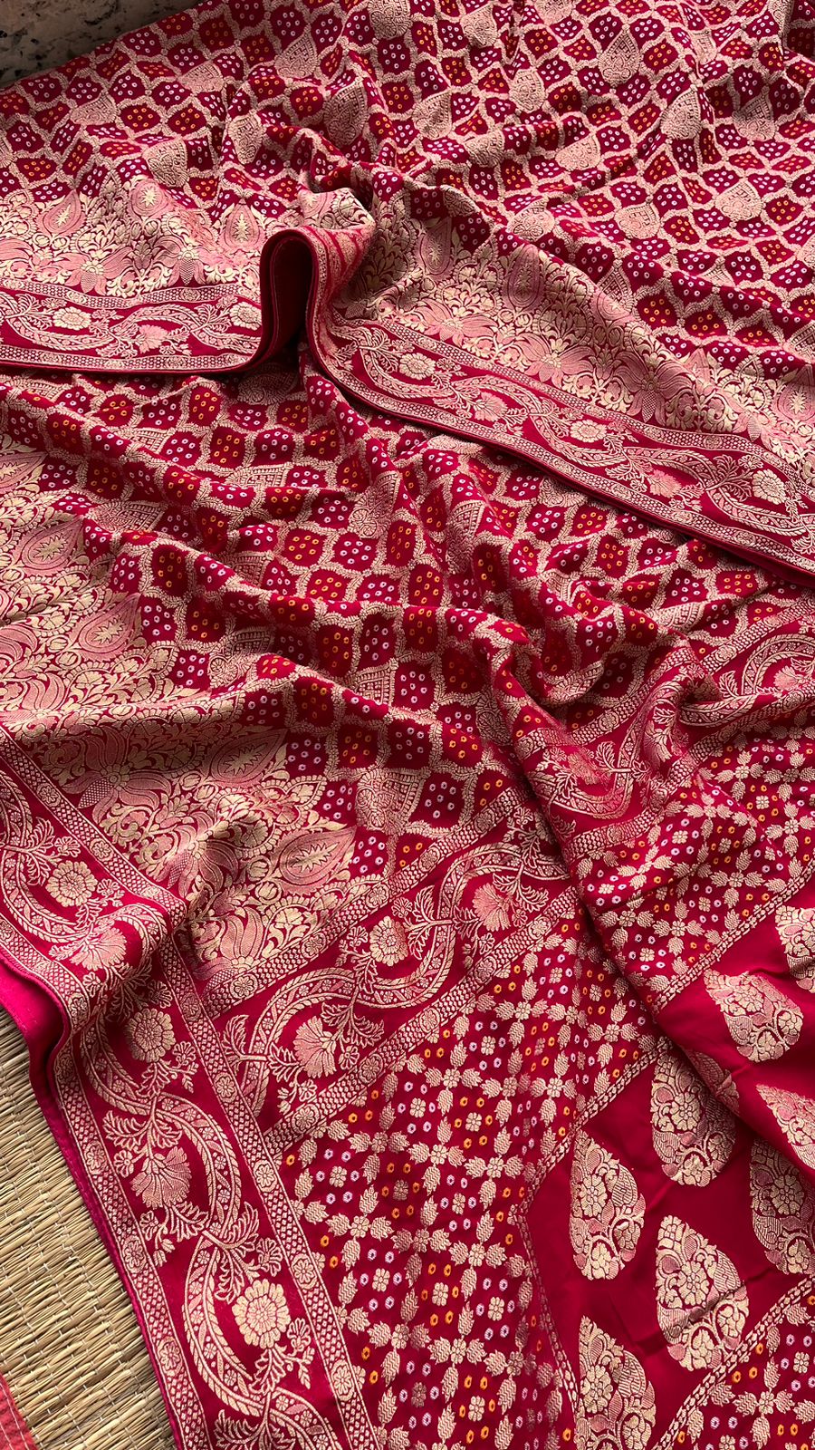 Pure Khaddi Georgette Saree with Banarasi Weaving