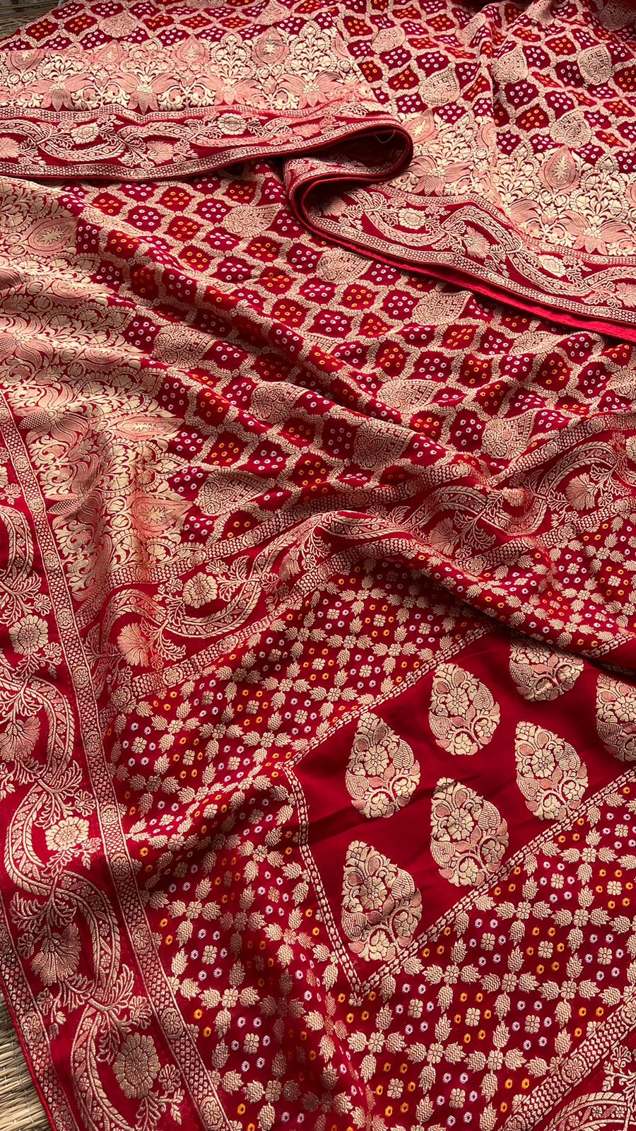 Pure Khaddi Georgette Saree with Banarasi Weaving