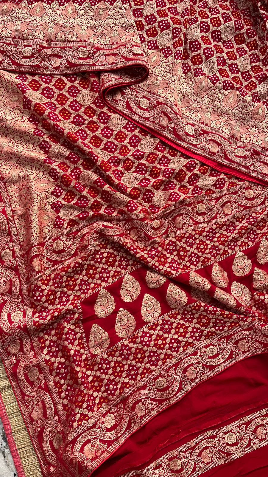 Pure Khaddi Georgette Saree with Banarasi Weaving