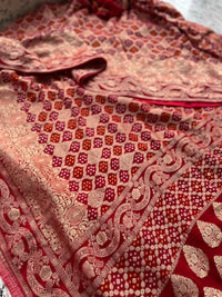 Pure Khaddi Georgette Saree with Banarasi Weaving