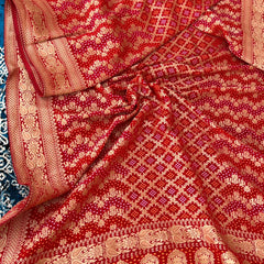Pure Khaddi Georgette Dupatta with Bandhani Weaving