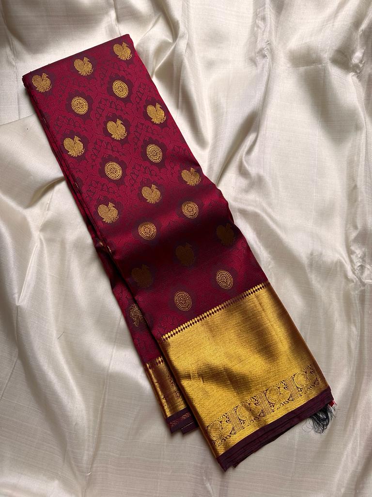 Pure Kanjivaram Handloom Bridal Silk Sarees with Pure Zari