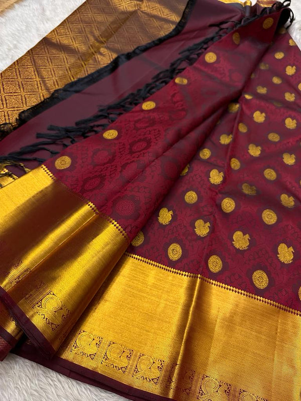 Pure Kanjivaram Handloom Bridal Silk Sarees with Pure Zari