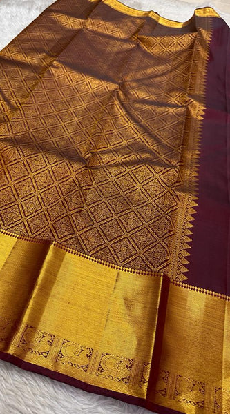 Pure Kanjivaram Handloom Bridal Silk Sarees with Pure Zari