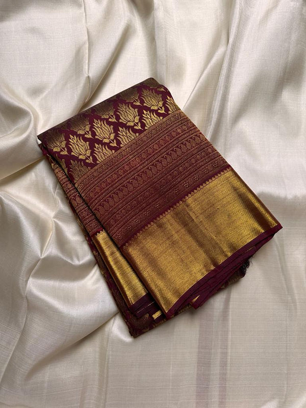 Authentic Pure Kanjivaram Handloom Bridal Silk Sarees with Pure Zari