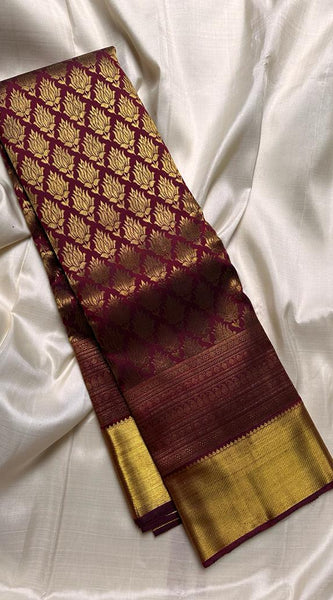 Authentic Pure Kanjivaram Handloom Bridal Silk Sarees with Pure Zari
