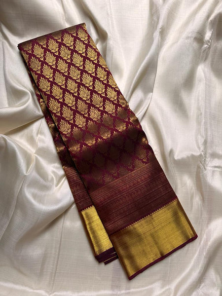 Authentic Pure Kanjivaram Handloom Bridal Silk Sarees with Pure Zari