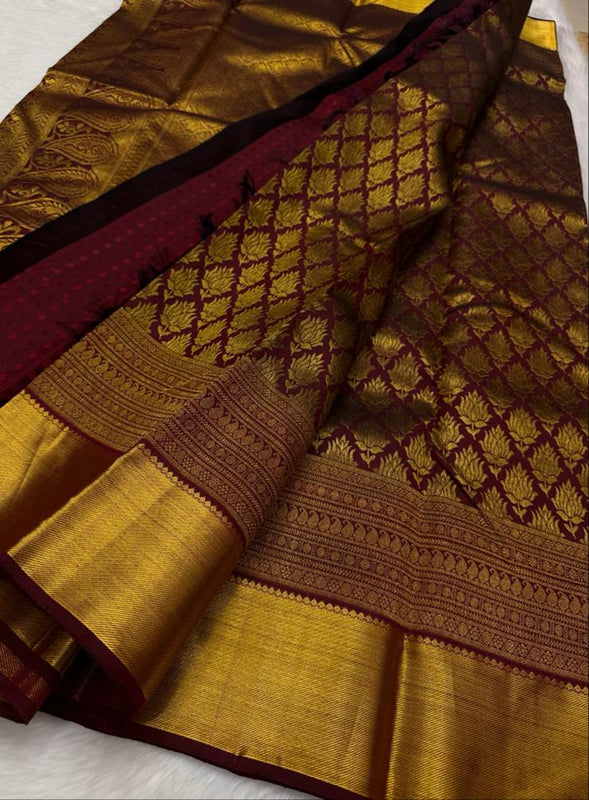 Authentic Pure Kanjivaram Handloom Bridal Silk Sarees with Pure Zari