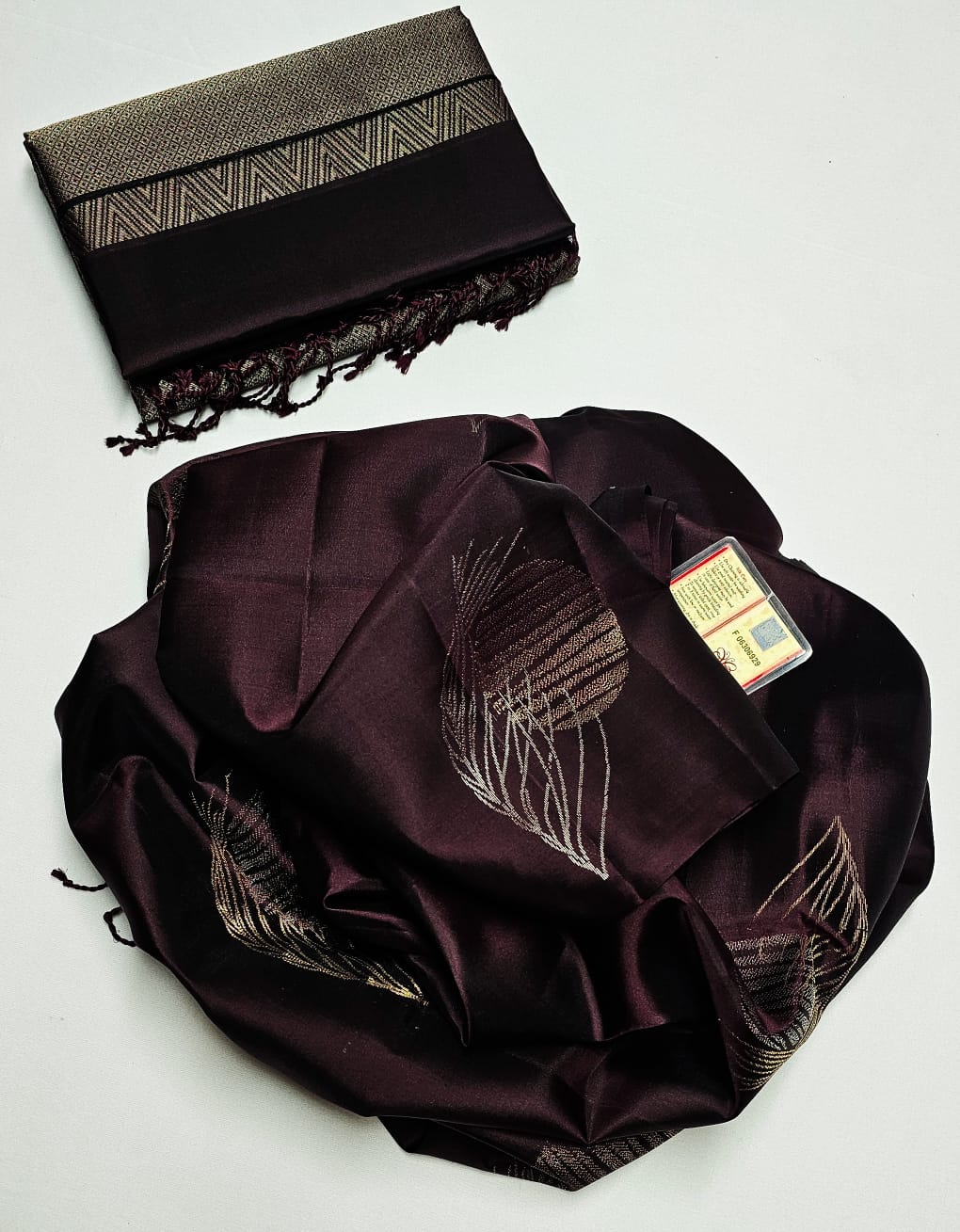 Pure Handloom Double Warp Kanchi Silks with Silver & Gold Zari Work