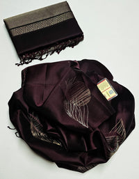 Pure Handloom Double Warp Kanchi Silks with Silver & Gold Zari Work